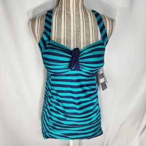 Oh Baby NWT Green-Blue & Navy Maternity Swim Top Size Medium